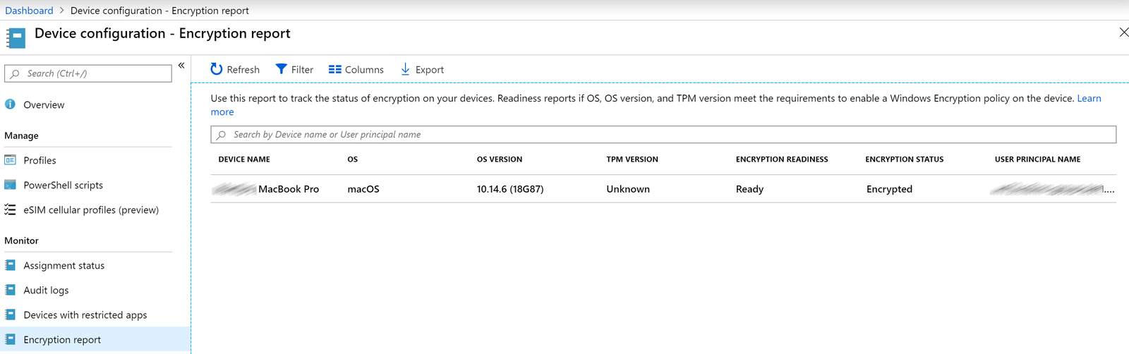 FileVault Recovery Key displayed